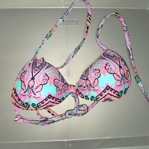 Push up triangle bikini top